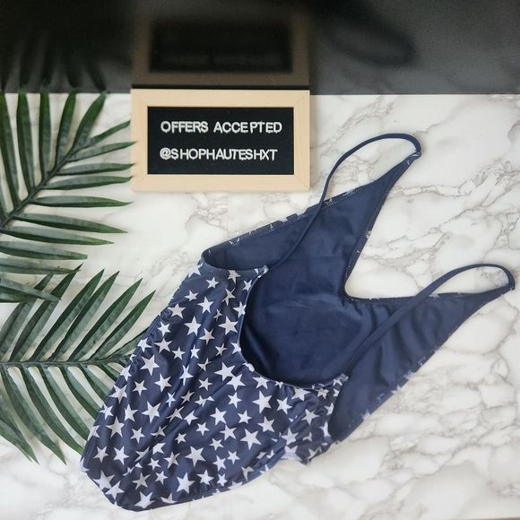 Nasty Gal Blue Alina Star Swimsuit - Picture 5 of 6